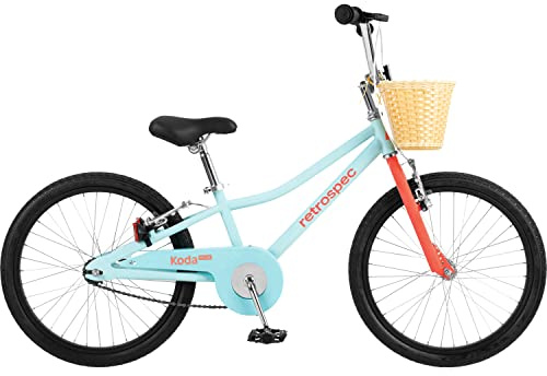 Retrospec Koda Plus Kids Bike for Boys & Girls Ages 6-8 Years - 20 Children's Bicycle, Adjustable Seat & Handlebars, Removable Training Wheels, Front Hand Brakes, Rear Coaster Brake & Safety Bell