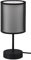 Trio Leuchten Tischleuchte Burton 511400132, Metall Schwarz matt, Schirm Stoff weiß, exkl. 1x E14