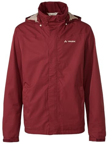 VAUDE Herren 2-Lagen Fahrrad- Regenjacke Escape Bike Light Jacket, leicht, wasserdicht, winddicht und atmungsaktiv, carmine, XL