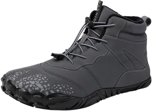 FJZFXKZL Vindra Flex - Chaussure pieds nus d'hiver antidérapante et universelle imperméable, bottes pieds nus for femme, baskets de randonnée d'hiver, chaussures de marche en plein air montantes doubl