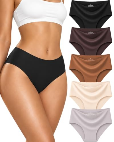 UNDER THE SEA Underwear Womens Seamless Cheeky Plus Size Panties 5 Pack