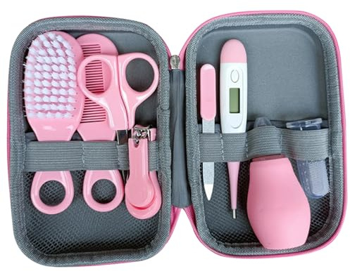 Baby Grooming Kit, 8st Baby Healthcare Accessories, Portable Baby Nail Kit med förvaringsfodral, nyfödd termometeruppsättning för barnkammare Style1 för hemmet