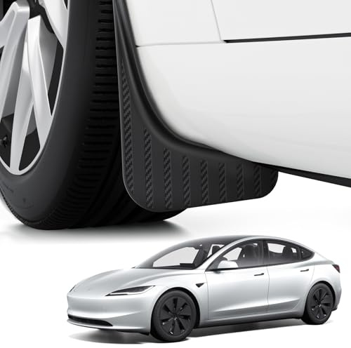 BASENOR 2024-2026 Tesla Model 3 Highland parafanghi [senza foratura senza nastro] [protezione vernice] protezione per tutte le condizioni atmosferiche paraspruzzi per pneumatici per accessori modell 3