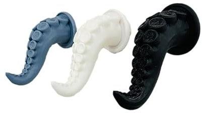 Ucuse 3PCS Octopus Decor Wall Hooks Octopus Tentacle-Shaped Hook Wall-Mounted Creative Hanger Multi-Functional Hook for Hanging Clothes Towel for Perforated Board Fans of Ocean Wall Decor