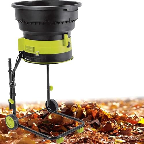 Broyeur de Feuilles de Jardin sans Lame,broyeur de Compost à Feuilles 2500W,avec Roues et Sac de Rangement, broyeur électrique 8000TR/Min,pour Le Nettoyage de la Cour,40mPowerCord