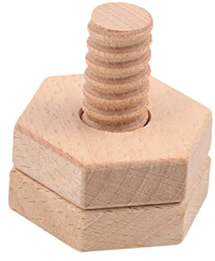 Toddmomy Juguete para Combinar Tornillos de Madera Formas Geométricas | Aprendizaje Temprano, Diseño Seguro para Niños, Uso en Múltiples Juegos, Pensado para Padres y Pequeños