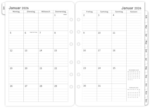 Calendar 2026 Insert A5