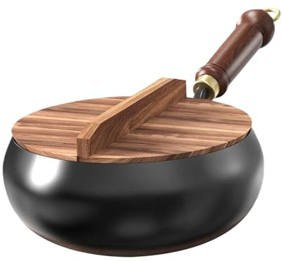 Générique Pots Sans Bâton - Robuste, Poêle En Fer | Pan De Fonte Antiadhésif Avec Ensemble D'ustensiles Couvercle, Poignée Résistante À La Chaleur, Équipement Cuisson Premium Pour Le Four Électrique.