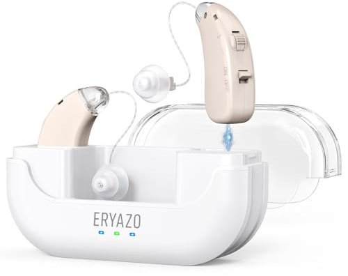 ERYAZO Wiederaufladbare Sound-Verstärker für Senioren，mit Geräuschunterdrückung & Einstellbarer Lautstärke，Unabhängiger Netzschalter