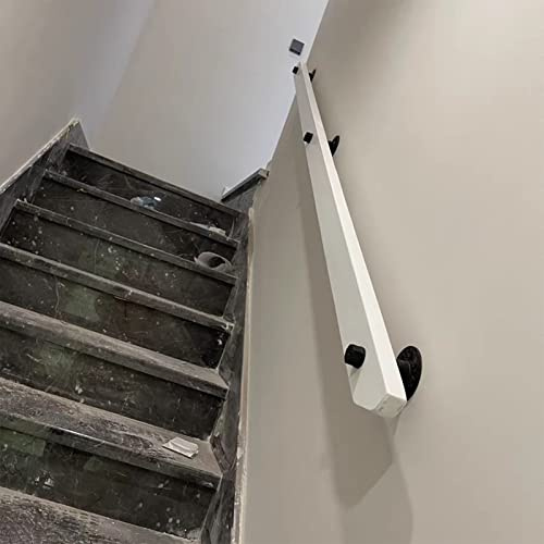 Komplett Uppsättning Trä Trappa Handräcken, Pine Säkerhet Banister Räcke, Väggmonterade Hem Loft Handräcken Trappa Gripbar:/6Ft/180Cm