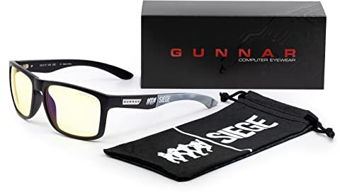 Gunnar Gaming- und Computerbrille Intercept -6 Siege Edition - 65% Blaulicht-Filter, 100% UV-Schutz - Augenschonende Blaulicht-Brille - Premium - Reduziert Augenbelastung,
