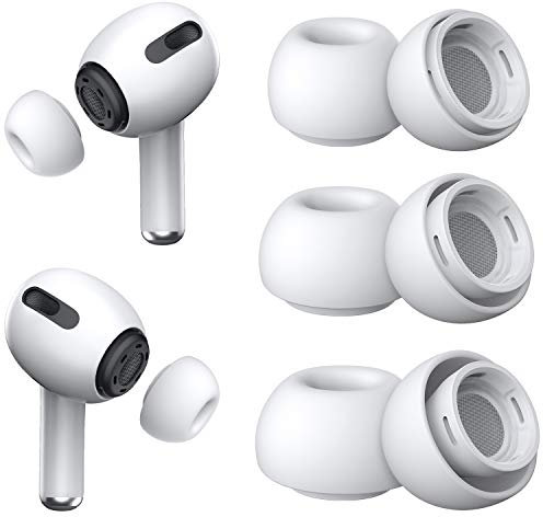 Ersatz-Ohrstöpsel für Airpods Pro und AirPods Pro 2 mit Loch zur Geräuschreduzierung, 3 Paar Silikon-Ohrstöpsel für Airpods Pro mit tragbarer Aufbewahrungsbox und passend für die Ladehülle (S/M/L)