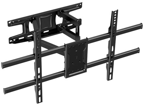 C-MOUNTS Full Motion TV Wall Mount Bracket Dual Articulating Arms Swivels Tilts Rotation for Most 37-75 Inch Flat Curved TVs,Holds up to 110lbs, Max VESA 600x400mm,Fits up to 16 Studs