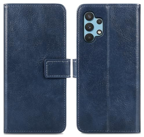 iMoshion Luxuriöse Klapphülle - Geeignet für Samsung Galaxy A32 (4G) - Dunkelblau