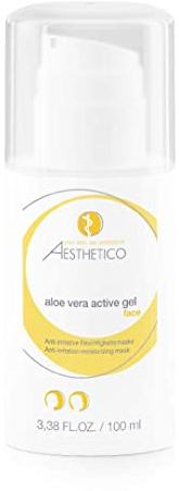 AESTHETICO aloe vera active gel - Feuchtigkeitsspendende Maske f?r alle Hautbilder, reduziert R?tungen, k?hlt und beruhigt, mit hochkonzentrierter Aloe Vera (2 x 100 ml)