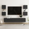 Yongdu 7-TLG. TV-Schrank-Set, Wohnwand, Anbauwand, Schrankwand für Wohnzimmer, Schwarz Holzwerkstoff