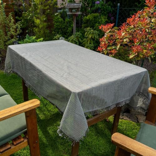 laro Gartentischdecke Wetterfest rutschfest Eckig, Muster:Grau, Größe:110x140 Classic
