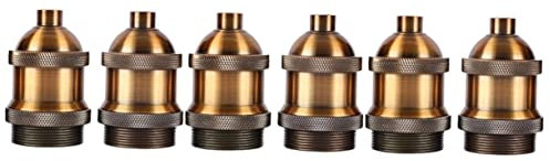 Angoily 6 Stk Kronleuchter Lampenfassung Pendelleuchte Hängende Lampenfassung Adapter Für Lampenhalter Schraube Birnen Licht Lampenfassung Lichtadapter Aluminium Spiral- E27 Verlängerung