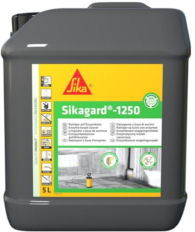Sika - Detergente per superfici esterne - Sikagard-1250 - facciate, pavimentazione, terrazze, tegole, lapide - tanica da 5 l