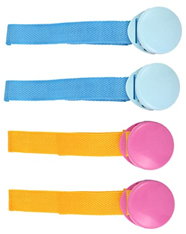 SUPVOX Clip para Manta de Cochecito 4 Piezas, Multiusos para Fijar Mantas y Juguetes, Material Abs y Poliéster, Adecuado para Cochecito y Carrito de Ñiño