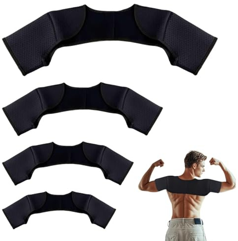 Double Shoulder Brace,Concealed Double Shoulder Brace for Sports Lovers,Comfortable and Breathable Shoulders Braces for Chronic Tendinitis Pain Relief,Outdoor Sports,Sleeping,Running(Medium)