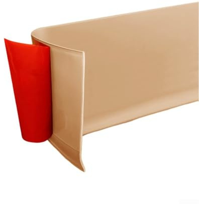 Yuanpgky Rodapié de plástico impermeable en PVC de 3 metros de largo con borde en L integrado para acabado profesional de zócalo de pared (marrón claro)