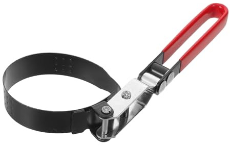 FUNOMOCYA Chiave a Cinghia Regolabile per Filtro Olio in Acciaio, Strumento per Rimozione Filtro Olio Motore 60-73 MM, Utensile Meccanico Antiscivolo per Officina Automobilistica e Garage