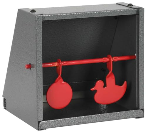 vidaXL Cible de Tir 2 Cibles Design Round et Canard Convient aux Carabines et Pistolets à Air Cour Arrière Jardin Extérieur Compétition Acier