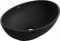 Premium Waschbecken Oval Elza Aufsatzwaschbecken für das Badezimmer und Gäste-WC | Waschbecken mit Lotus-Effekt Moderne Waschschale | Schwarz |40,5x33x14
