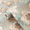 Yullpaper Tapete Grün Gold Dekofolie Möbelfolie Selbstklebend Klebefolie für Schrank Blumen Vogel Muster Tapeten Wohnzimmer Selbstklebende Tapete Blumen Vintage Grüne Klebefolie Muster 44,5cm x 260cm