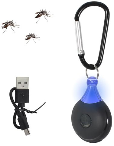 Répulsif Ultrasonique de Moustique, USB-Electronic Mosquito Repellent, Portable Répulsif Antiparasitaire Extérieur/Intérieur, Répulsif Efficace Contre Les Insectes, Araignées, Mouches, Rats, Cafards