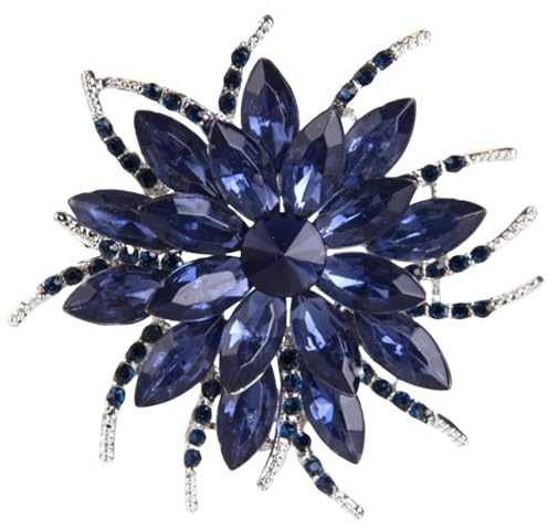 Rhinestone Brooch Snowflake for Women - Dainty Pins Diamond Winter Flowers Lapel Pin Bouquet Corsage Clothes Accessories Holiday Party Brooches Jewelry UB2559