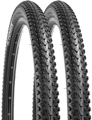 YUNSCM 26 Lightweight Bike Tires 26x1.95 (ETRTO 50-559) 60TPI Nylon, Puncture-Resistant, Compatible with Mountain Bike Tires 26 x 1.95-2 PCS (Y-568)