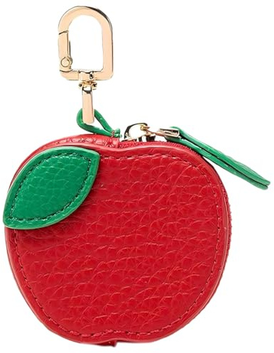 shirylzee Fruit Charm Coin Purse, Waterproof Leather Fruit Bag Charm Bag Keychain, Cute Keychain Mini Pouch Wallet Gift for Girl Women, PU Cute Keychains Mini Pouch