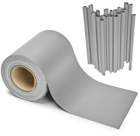 Garronda Strisce frangivista in PVC 19 x 35 cm con Clip di Fissaggio, Ombreggiante per Recinzione da Recinzione Giardino e ringhiera Balcone, Schermo Privacy Esterno GD-0173 Grigio RAL7040