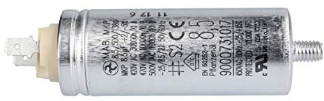 Bosch Siemens 610150 00610150 ORIGINAL Kondensator Motorkondensator Betriebskondensator Anlaufkondensator 8,5µF mit Steckfahnen für Motor Wäschetrockner Trockner auch Neff Balay Constructa