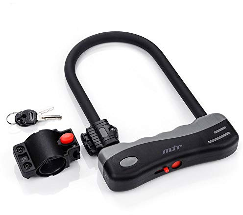 meteor Catena con lucchetto per bicicletta - Alta Sicurezza Antifurto da bici - Motociclista Ciclismo Mtb Bmx - Lucchetto a combinazione o con una chiave - accessori bicicletta (U)