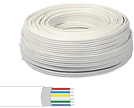 Setik - Pelote de 100 mètres 6 Fils 6x0 22 câble d'alarme blindé pour systèmes d'installation et de sécurité - 100MTA6X22SC