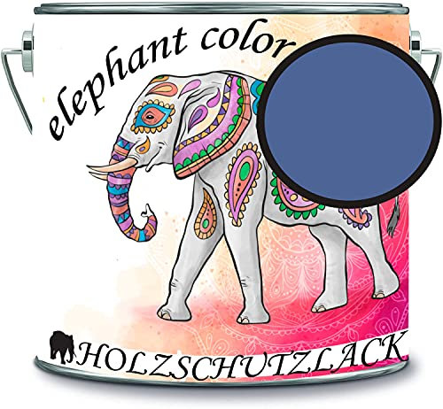 Träskyddslack, trälasyr väderbeständigt långsiktigt skydd väderskyddsfärg träskyddsfärg RAL 5023 blå // elephant color