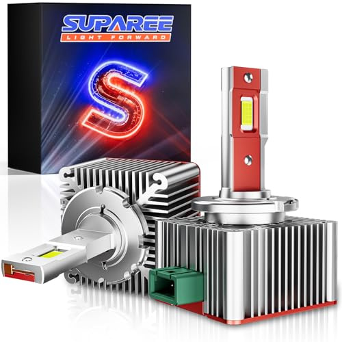 SUPAREE Bombilla D3S LED Bombillas LED D3S Canbus Luz Led D3R Lampara d3s para Faros de Coche Kit de Reemplazo de Xenón HID OEM 35W 12v 6000k Blanca Plug and Play 2Pcs