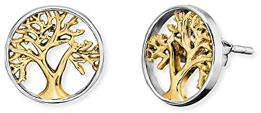 Engelsrufer Damen Ohrring Ohrstecker aus Sterling Silber mit Lebensbaum Symbol - Steckverschluss - nickelfrei - 9mm