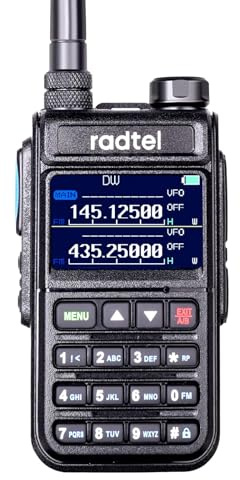 Radtel RT-890 999 Channels Dual Band HAM Radio 144-146MHz & 430-440MHz Color LCD Walkie Talkie with Air Band Reception and Channel Name/FM Radio/VOX/