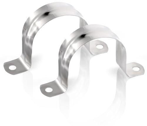 U-Rohrschellen 50mm, 20 Stück U-Befestigungsschelle, Edelstahl U-Rohrhalterung, U-Typ Karte Rohrklemme, Rohrbefestigungen für Wasserrohre und Kabeln