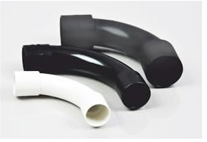 10x Rohrbogen 90°, Ø16 mm Innendurchmesser, für Elektrorohr Stangenrohr Leerrohr PVC Installation Rohr gemufft Kabelkanal, Schwarz