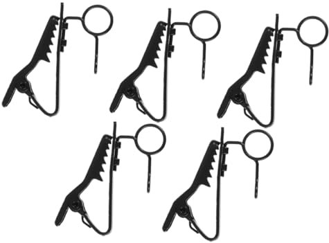 OFFSCH 5 Pièces -cravate clips de de toilettes pince à revers pour microphone pince de microphone clips de fixation de universel pince de fer outil Lavalier collier