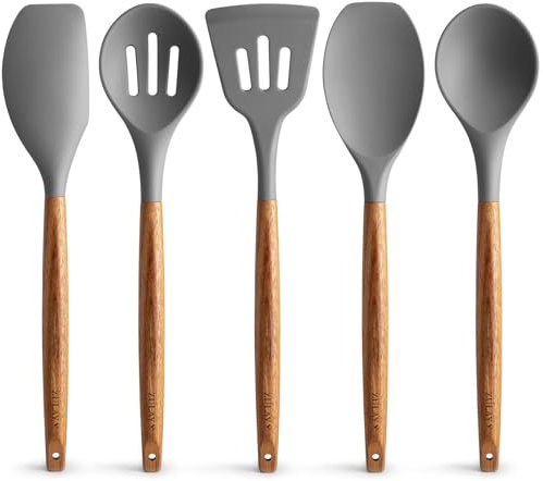 Zulay Kitchen 5 Piece Silicone Utensil Set
