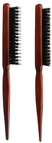 YPYMOD 2 PCS Boar Bristle Hairbrush, Teasing Hair Brush for Long Thick Curly Wavy Dry or Damaged Hair Reducing Hair Breakage