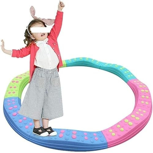 Poutre d'équilibre for tout-petits, poutre d'équilibre circulaire for enfants, ensemble d'équilibre, planche arc-en-ciel, entraînement de base for enfants, sports de sécurité en plein air for la mater