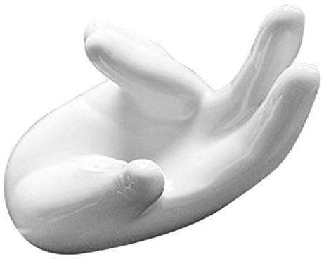 1 x weißer Keramik-Handhalter für 6 Löcher/12 Löcher, Okarina-Keramik-Basis, Fingerhalter