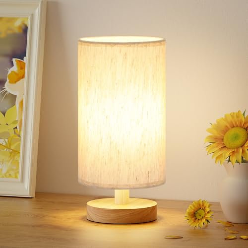 Aooshine Bedside Lamps, Table Lamp for Bedroom, Small Lamps for Living Room - Simple Bed Side Lamp with Button Switch for Kids Room, Study, Dorm, Office, Shelves(Bulb Included)